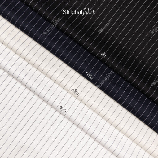 ผ้าแคชเมียร์ คอมบ์ทวิล อิตาเลี่ยน คอลเลคชั่น 120S ลายริ้ว 9 มม. หน้ากว้าง 58 นิ้ว