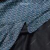 ผ้าคอตต้อน 100% ลายโบฮีเมียนเล็ก พื้นดำ ลายฟ้า