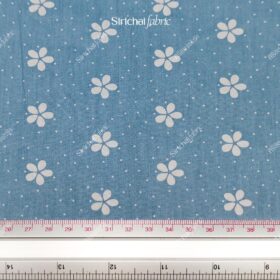 ผ้าคอตต้อน 100% ลายดอกห้าแฉกและจุด หน้ากว้าง 65 นิ้ว