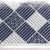 ผ้าคอตต้อนลินิน คลื่นทะเลสไตล์ญี่ปุ่น คลื่นสี่เหลี่ยม