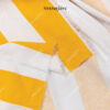 ผ้าแคนวาส ลายริ้วใหญ่ 5.5 ซม. เหลือง-ขาว