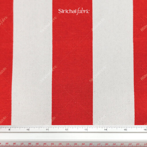 Alternative view of ผ้าแคนวาส ลายริ้วใหญ่ 5.5 ซม. สีสลับขาว หน้ากว้าง 60 นิ้ว